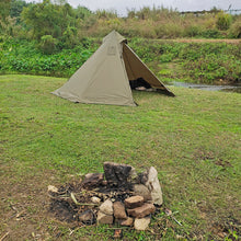Load image into Gallery viewer, Flame-retardant Pyramid Hot Tent Outdoor Camping Waterproof Teepee Tent 1 Person Tipi Tent Winter Stove Tent with Snow Skirt