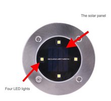 Load image into Gallery viewer, 4-LED Solar Power Light Inground Buried Lamp Outdoor Path Way Garden Lawn Light