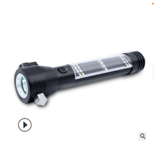 Load image into Gallery viewer, Solar Power LED Flashlight Multi-Functional Safety Hammer Torch Light USB Power Bank Magnet Survival Tool Emergency Light