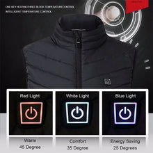 Load image into Gallery viewer, 17PCS Areas Heated Vest Jacket USB Men Winter Electrically Heated Thermal Waistcoat for Hunting Hiking Warm Hunting Jacket
