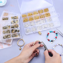 Load image into Gallery viewer, Jewelry Making Supplies Kit with Jewelry Tools Open Jump Rings Lobster Clasps Crimp Beads Earring Hooks Accessories for Jewelry

