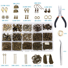 Load image into Gallery viewer, Alloy Accessories Jewelry Findings Set Jewelry Making Tools Copper Wire Open Jump Rings Earring Hook Jewelry Making Supplies Kit