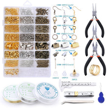 Load image into Gallery viewer, Alloy Accessories Jewelry Findings Set Jewelry Making Tools Copper Wire Open Jump Rings Earring Hook Jewelry Making Supplies Kit