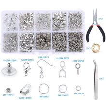 Load image into Gallery viewer, Alloy Accessories Jewelry Findings Set Jewelry Making Tools Copper Wire Open Jump Rings Earring Hook Jewelry Making Supplies Kit