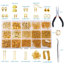 Load image into Gallery viewer, Alloy Accessories Jewelry Findings Set Jewelry Making Tools Copper Wire Open Jump Rings Earring Hook Jewelry Making Supplies Kit