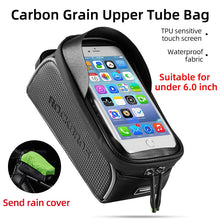 Load image into Gallery viewer, ROCKBROS Bicycle Bag; Waterproof; Touch Screen Cycling; Top Front Frame; 6.5 Phone Case