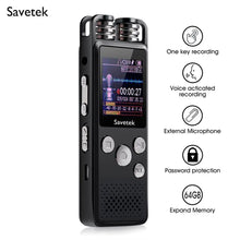 Load image into Gallery viewer, Professional Voice Activated Digital Audio Voice Recorder 8GB 16GB 32G USB Pen Non-Stop 80hr Recording PCM Support TF-Card