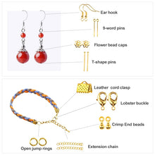 Load image into Gallery viewer, Alloy Accessories Jewelry Findings Set Jewelry Making Tools Copper Wire Open Jump Rings Earring Hook Jewelry Making Supplies Kit