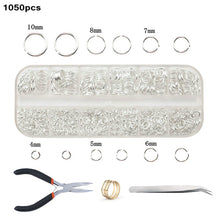 Load image into Gallery viewer, Alloy Accessories Jewelry Findings Set Jewelry Making Tools Copper Wire Open Jump Rings Earring Hook Jewelry Making Supplies Kit