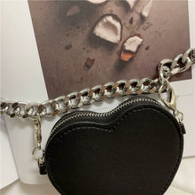 Load image into Gallery viewer, INS Heart Iron Chain Mini Waist Bag Punk Metal Waist Chain Korean Style Detachable Belt Small Bag Decoration Fashion