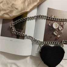 Load image into Gallery viewer, INS Heart Iron Chain Mini Waist Bag Punk Metal Waist Chain Korean Style Detachable Belt Small Bag Decoration Fashion