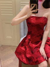 Load image into Gallery viewer, Red for Women Dress Socialite Elegant Dress Tube Top