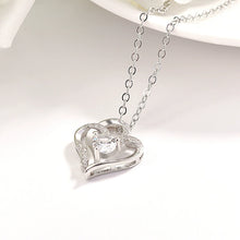 Load image into Gallery viewer, Young Doppel Herz Clavicle Elegant Graceful Diamond Platinum