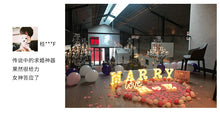 Load image into Gallery viewer, Qixi Confession Valentine's Day Birthday Surprise Proposal Led Letter Lamp Romantic Room Layout Bedroom Decoration Props
