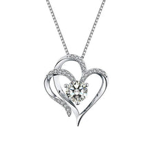 Load image into Gallery viewer, Young Doppel Herz Clavicle Elegant Graceful Diamond Platinum