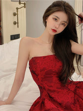 Load image into Gallery viewer, Red for Women Dress Socialite Elegant Dress Tube Top