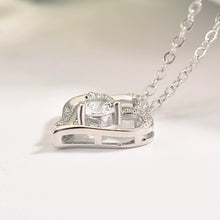 Load image into Gallery viewer, Young Doppel Herz Clavicle Elegant Graceful Diamond Platinum