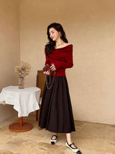 Load image into Gallery viewer, Off-the-Shoulder Women's Homemade off-the-Neck Sweater for Autumn and Winter