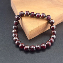 Load image into Gallery viewer, Natural 5A Garnet Stone Femme Wine Red Bead Bracelet Men Bangle Women Bracelet Lucky Energy Healing Jewelry Valentine's Day Gift