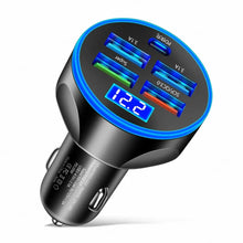 Load image into Gallery viewer, 4usb PD 250W Car Charger Type C Fast Charging Auto Mobile Phone Adapter For iPhone Samsung Huawei Xiaomi QC 3.0