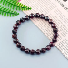 Load image into Gallery viewer, Natural 5A Garnet Stone Femme Wine Red Bead Bracelet Men Bangle Women Bracelet Lucky Energy Healing Jewelry Valentine's Day Gift