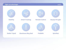 Load image into Gallery viewer, 360 Rotation Following Shooting Mode Gimbal Stabilizer Selfie Stick Tripod Gimbal For iPhone Phone Smartphone Live Photography