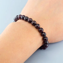 Load image into Gallery viewer, Natural 5A Garnet Stone Femme Wine Red Bead Bracelet Men Bangle Women Bracelet Lucky Energy Healing Jewelry Valentine's Day Gift