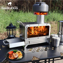 Load image into Gallery viewer, SmiloDon Portable Firewood Stove Stainless Steel Outdoor Fire Wood  Heater Stove Picnic Hiking Camping Wood Burner Stove Tourism
