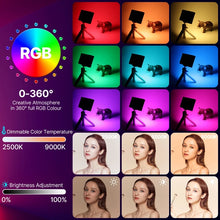 Load image into Gallery viewer, Ulanzi LT002 RGB LED Video Panel Light 7 inch Pocket Fill Light Dimmable 2500-9000K 4000mAh Photography for Live Streaming
