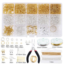 Load image into Gallery viewer, Alloy Accessories Jewelry Findings Set Jewelry Making Tools Copper Wire Open Jump Rings Earring Hook Jewelry Making Supplies Kit