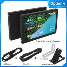 Load image into Gallery viewer, 3.5 / 5 Inch IPS Type-C Secondary Screen Mini Computer USB Display CPU GPU RAM HDD Monitor Freely AIDA64 with Holder Metal Case