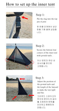 Load image into Gallery viewer, Flame-retardant Pyramid Hot Tent Outdoor Camping Waterproof Teepee Tent 1 Person Tipi Tent Winter Stove Tent with Snow Skirt
