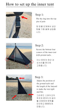 Load image into Gallery viewer, Flame-retardant Pyramid Hot Tent Outdoor Camping Waterproof Teepee Tent 1 Person Tipi Tent Winter Stove Tent with Snow Skirt