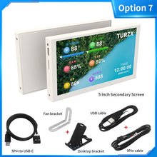 Load image into Gallery viewer, 3.5 / 5 Inch IPS Type-C Secondary Screen Mini Computer USB Display CPU GPU RAM HDD Monitor Freely AIDA64 with Holder Metal Case
