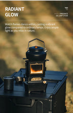 Load image into Gallery viewer, Thous Winds Firedance Oil Lamp Stove Portable Outdoor Camping Lantern Emotion Retro Lights for Picnic Backpack Camping Supplies