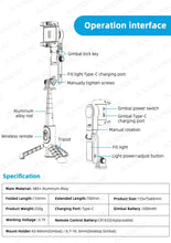Load image into Gallery viewer, 360 Rotation Following Shooting Mode Gimbal Stabilizer Selfie Stick Tripod Gimbal For iPhone Phone Smartphone Live Photography