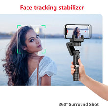 Load image into Gallery viewer, 360 Rotation Following Shooting Mode Gimbal Stabilizer Selfie Stick Tripod Gimbal For iPhone Phone Smartphone Live Photography