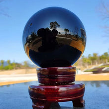 Load image into Gallery viewer, Black Obsidian Sphere Healing Crystal Magic Ball Reiki Rock Stone Feng Shui Witchcraft Gemstone Sphere Room Decor Gift No Base