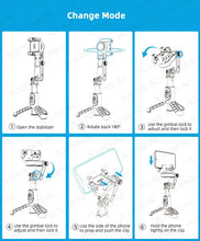 Load image into Gallery viewer, 360 Rotation Following Shooting Mode Gimbal Stabilizer Selfie Stick Tripod Gimbal For iPhone Phone Smartphone Live Photography
