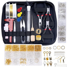 Load image into Gallery viewer, Jewelry Making Supplies Kit with Jewelry Tools Open Jump Rings Lobster Clasps Crimp Beads Earring Hooks Accessories for Jewelry
