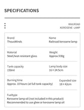 Load image into Gallery viewer, ThousWinds Railroad Camping Lantern Outdoor Lights Emotion Vintage Kerosene Oil Lamp for Travel Picnic Lighting Camping Supplies