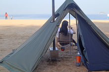 Load image into Gallery viewer, Flame-retardant Pyramid Hot Tent Outdoor Camping Waterproof Teepee Tent 1 Person Tipi Tent Winter Stove Tent with Snow Skirt
