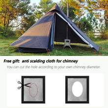 Load image into Gallery viewer, Flame-retardant Pyramid Hot Tent Outdoor Camping Waterproof Teepee Tent 1 Person Tipi Tent Winter Stove Tent with Snow Skirt
