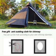 Load image into Gallery viewer, Flame-retardant Pyramid Hot Tent Outdoor Camping Waterproof Teepee Tent 1 Person Tipi Tent Winter Stove Tent with Snow Skirt
