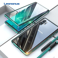 Load image into Gallery viewer, Full body Magnetic Tempered Glass Case for Samsung Note 10 S10 S9 Plus Note 9 Case Metal Bumper Shockproof Protective Shell