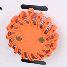 Load image into Gallery viewer, 16 LED Yellow Road Flares Flashlight Magnet Flashing Safety Warning 9 Modes Roadside Emergency Signal Beacon