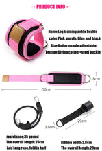 Load image into Gallery viewer, Resistance Bands with Ankle Straps Cuff with Cable for Attachment Booty Butt Thigh Leg Pulley Strap Lifting Fitness Exercise