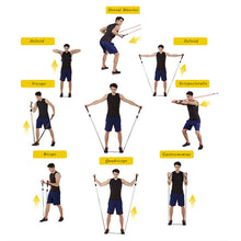 Load image into Gallery viewer, 11PCS Resistance Band Set Exercise; Handle Door Anchor Straps for Fitness