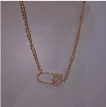 Load image into Gallery viewer, &quot;Locked In Love&quot;  Luxury Textured Chained Design Necklace; Female Jewelry
