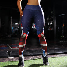 Load image into Gallery viewer, Women's Christmas Sport Leggings; Fitness High Waist; Santa